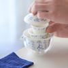 White Porcelain Seven Bowls Of Tea Poetry Travel Tea Set, One Pot And Two Cups Of Outdoor Portable Express Cup Business Souvenir