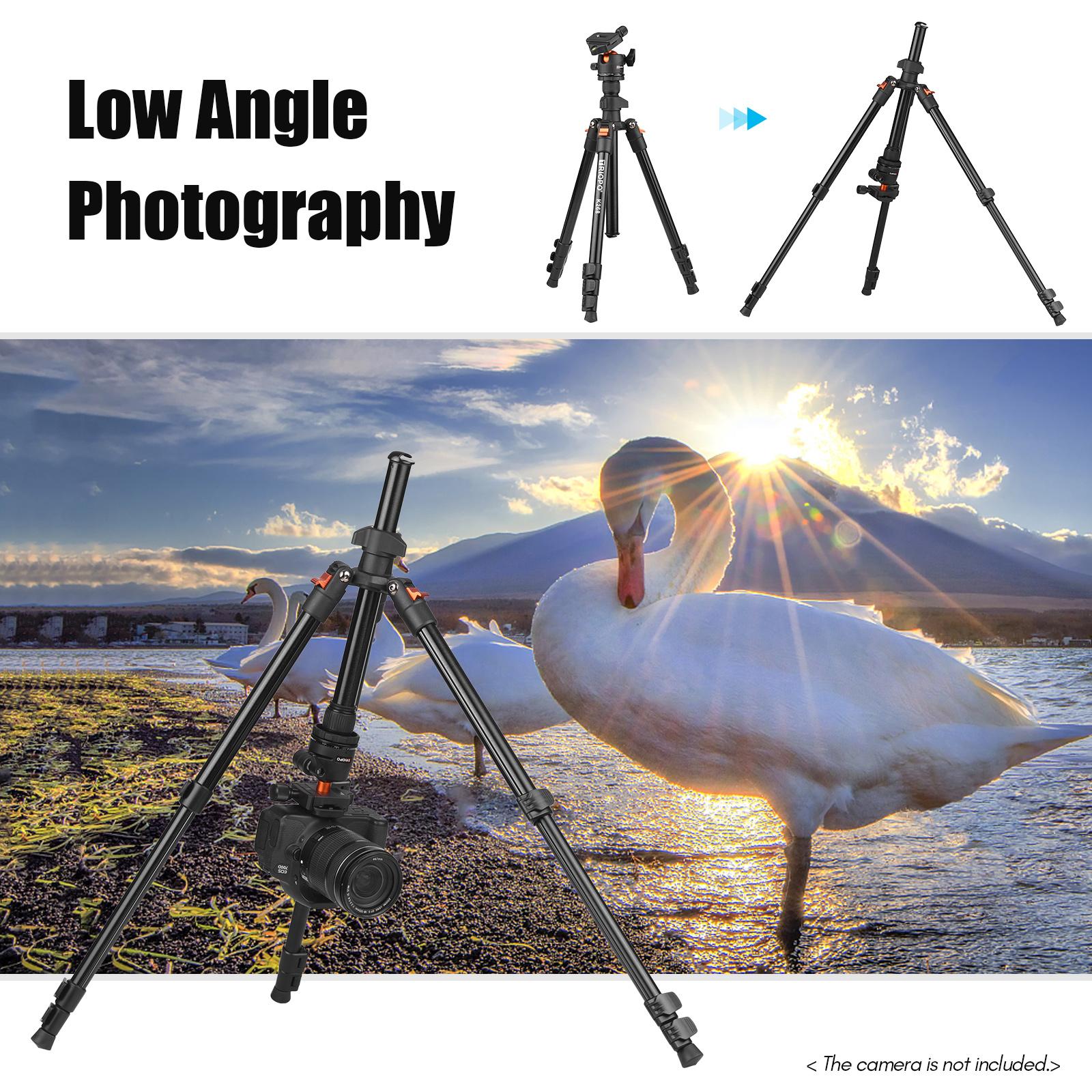 

TRIOPO K268 Portable Photography Tripod Stand Aluminum Alloy 360 degrees Panorama Ball Head 162cm 63.8in Max. Height чёрный
