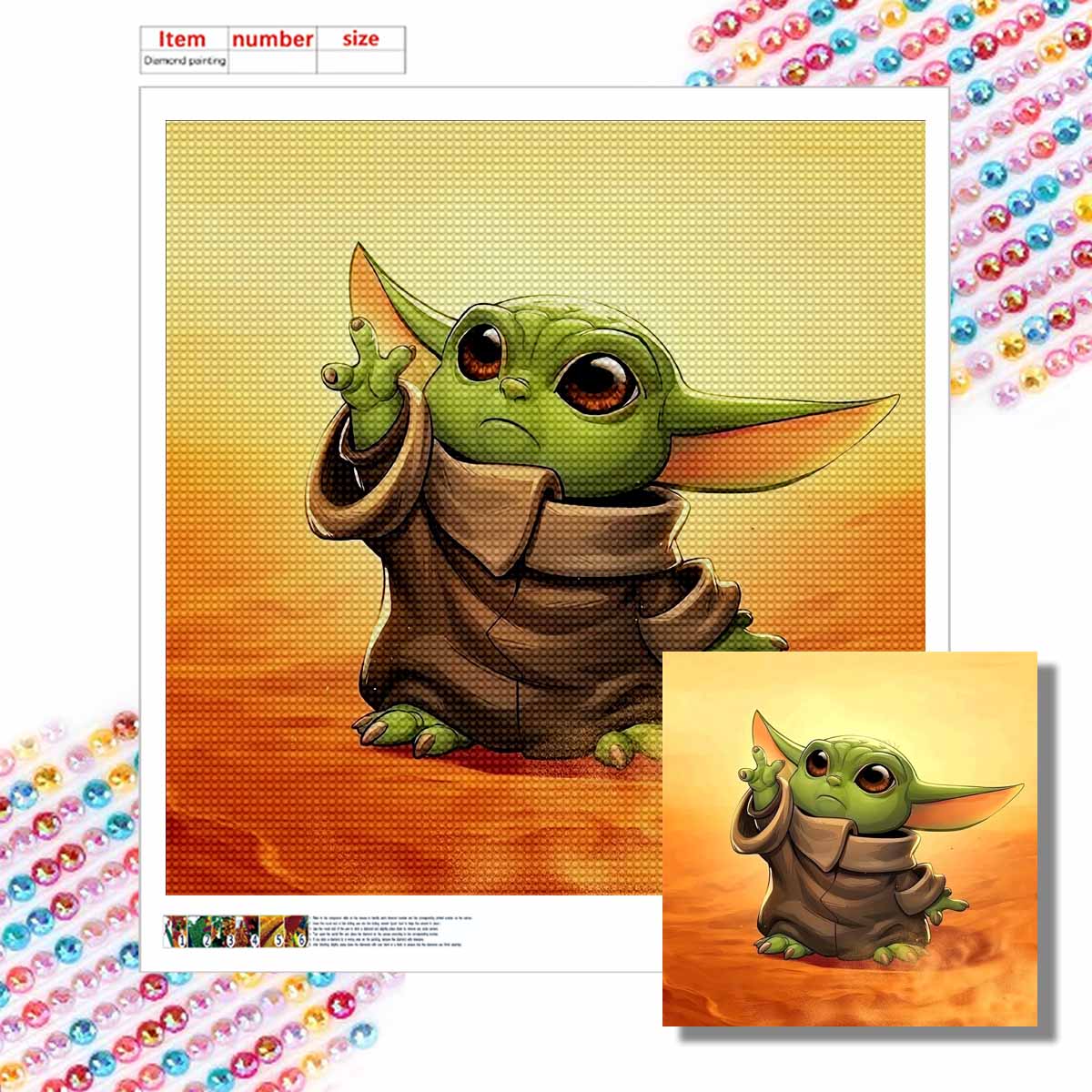 

5D DIY Diamond Painting Decorative Cute Little Devil Full Round Drill Scenery Diamond Embroidery Cross Stitch Kits Home Decor Gift Round 20x20cm