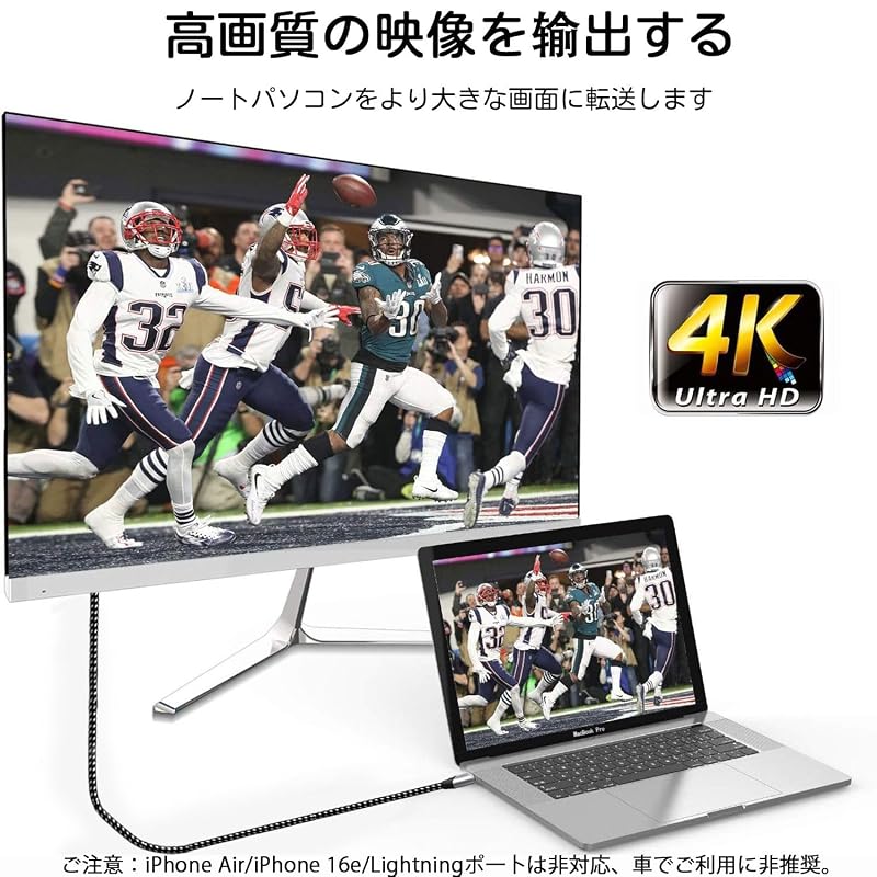 USB Type-C To HDMI Conversion Cable, 1.8M Connection Cable, HDTV Type-C 4K Video Output, Type C To HDTV Conversion Adapter, Compatible with Type-C To