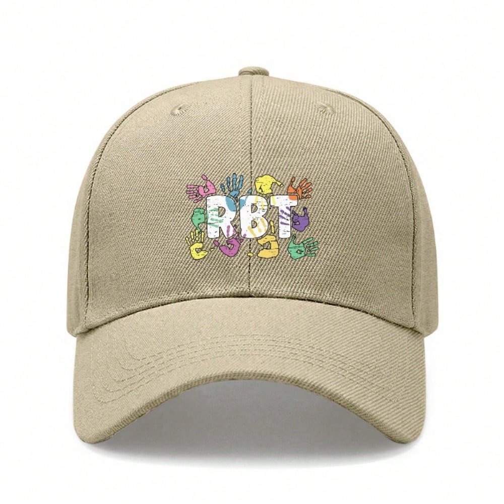 [Rbt Baseball Cap] Unisex Adult Adjustable Breathable Lightweight Casual Daily Wear Printed Letter Cap - Soft Fabric Curved Brim Hat For Gift