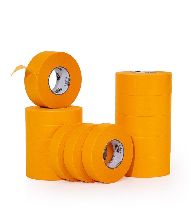 High-Temp Yellow Washi Fine Grain Masking Tape: Residue-Free, Tear-Off, Automotive Spray Paint Separator