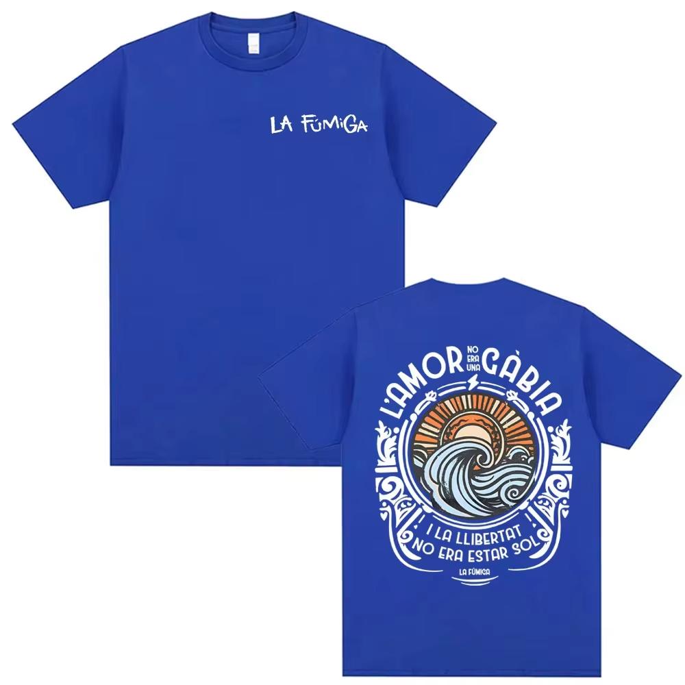 2026 Band La Fumiga Llibertat Album Tour Graphic Tshirt Unisex Fashion Hip Hop Oversized Casual Retro Short Sleeve Tees Unisex