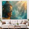 Starry Sky Buddha Art Tapestry Bohemian Hippie Psychic Lotus Wall Hanging Cloth, Blanket, Background Poster, Sofa Cover