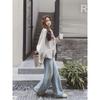 Korean Style Plaid Stitching Fashion Simple Women's Versatile Slim Casual Jacket Top