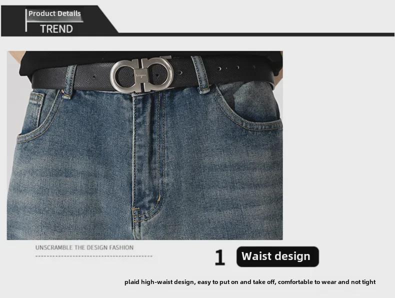 LKTM Pánské roztrhané džíny: Letní nový styl, retro praný, americký trend, rovný střih.