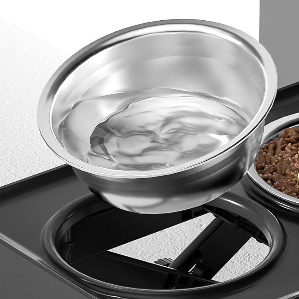 Stainless Steel Dog Feeding Bowl Adjustable Height Pet Feeder Medium To Large Dogs