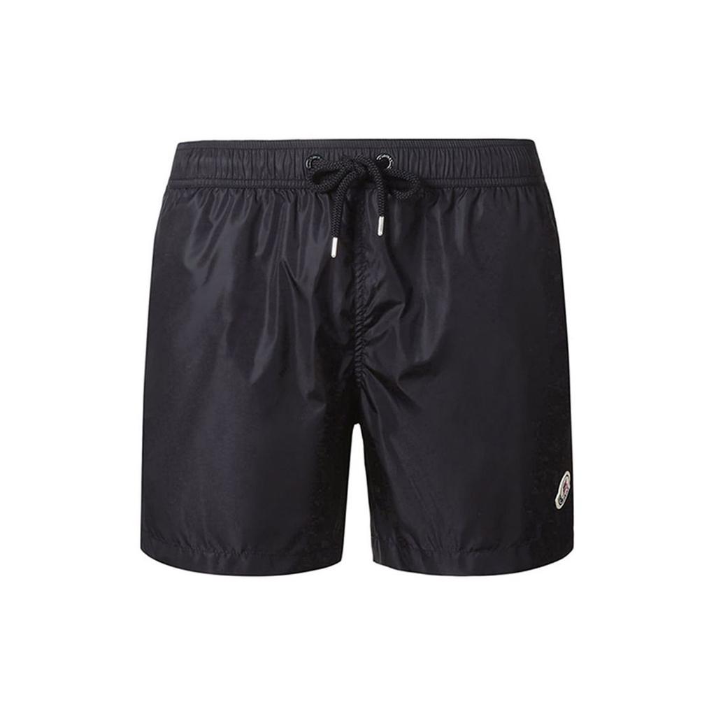 Moncler Fiber Drawstring Loose Swimming Casual Shorts Men Shorts Dark-Blue 2C7080053326743