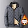 Men's Winter Thickened Fleece Jackets Windproof Snow Coats Men Outerwear Cropped Woolen Parka Coat Warm Bomber Overcoat