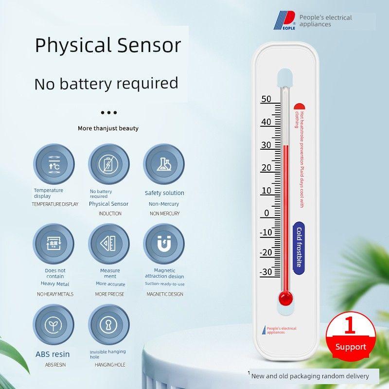 

People s Electric Indoor Thermometer Wall-Mounted Physical Temperature and Humidity Sensor For Home Baby Room Temperature Hygrometer RE-W1018 [Mini]]