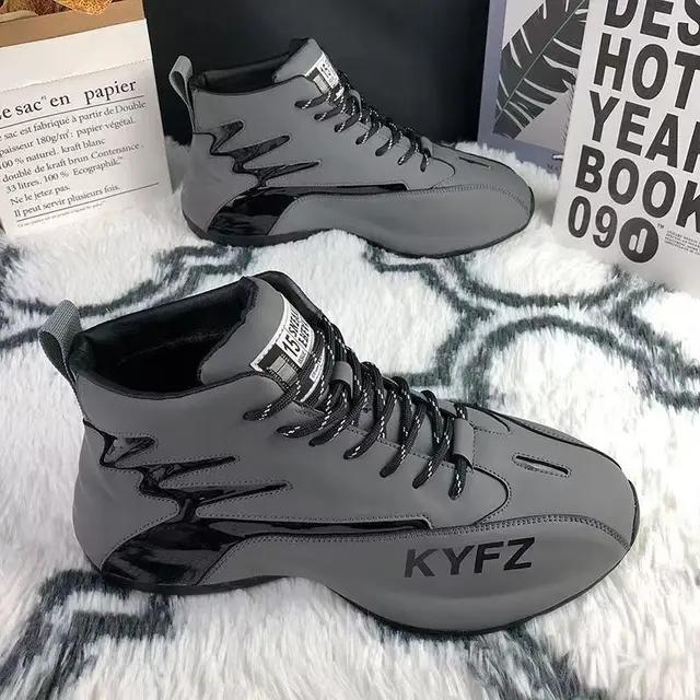 Podzimní univerzální vysoké trendy ležérní boty spodní boty internetový celebritní pánské boty