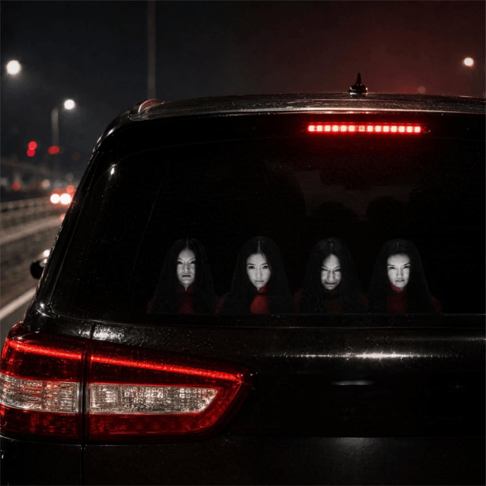Scary Car Sticker Devilish Rear Window Sticker Decoration Car Vinyl Sticker Car Rear Window
