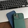 For Iphone 15 Pro Max Slide Camera Lens Protection Case For Iphone 16E 15 12 13 16 Plus XR XS Candy Color Liquid Silicone Cover