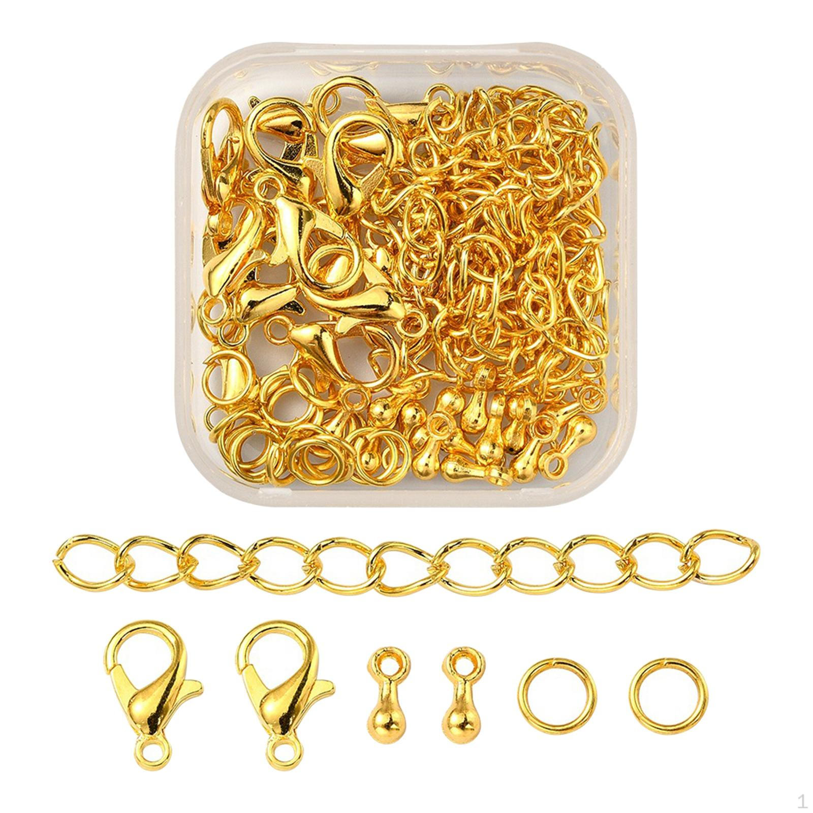 

80 шт., аксессуары для изготовления ювелирных изделий своими руками, съемные с 20 удлиняющими цепями с застежкой-лобстером