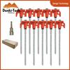 Fluorescent Spiral Tent Stake - Hexagonal Awning Anchor for Camping