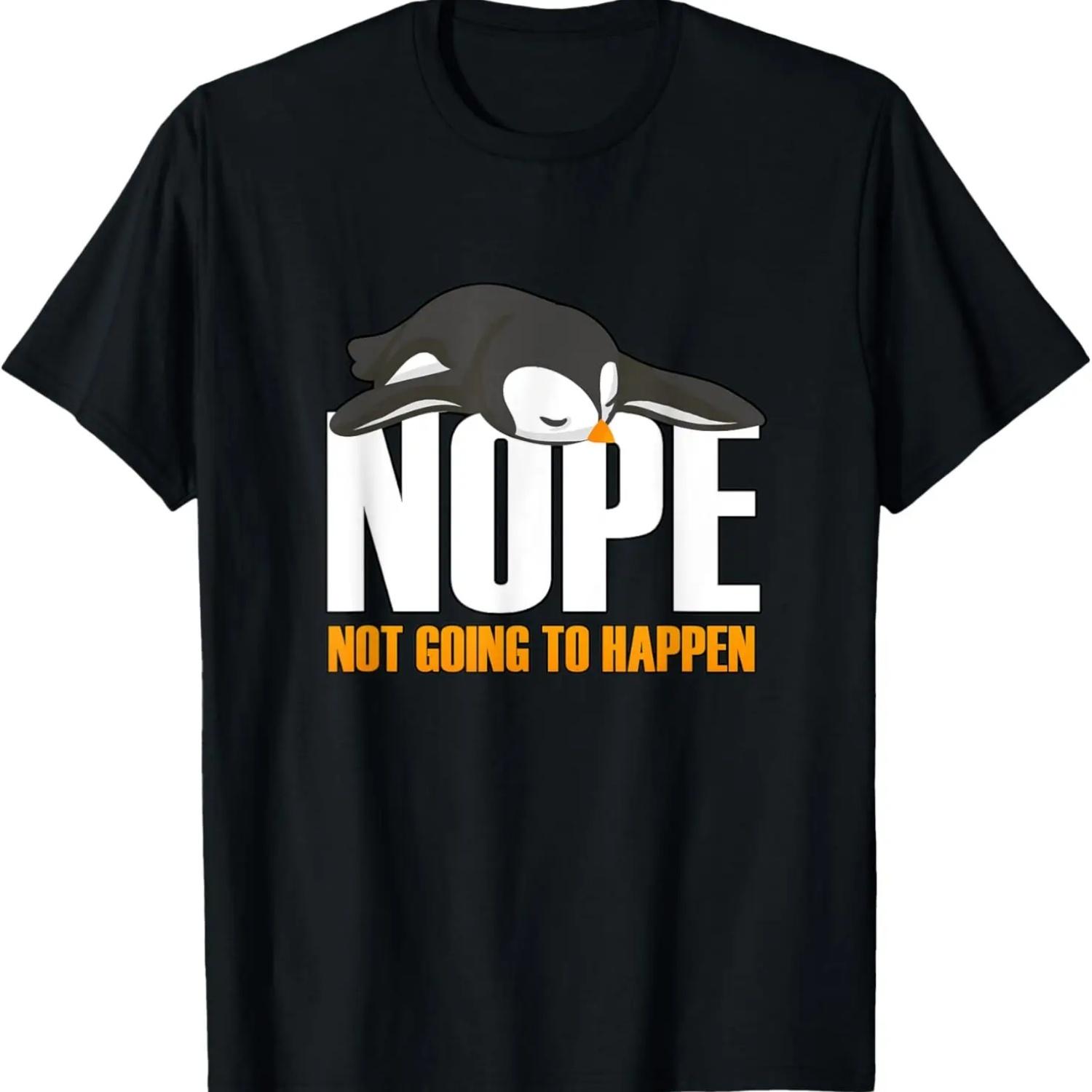Lazy penguin Sleeping Quote Pajamas Relaxing T-Shirt S чёрный