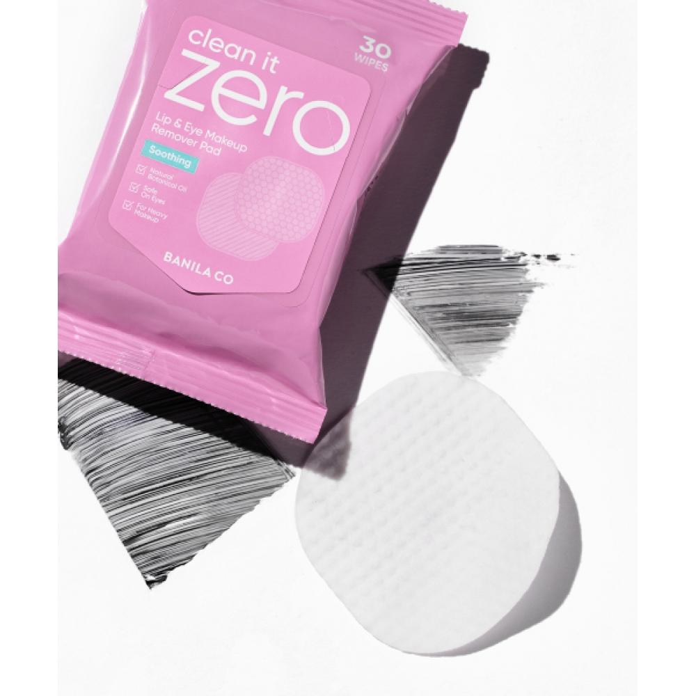 Banilaco Clean It Zero Beruhigendes Lippen- und Augen-Make-up-Entferner-Pad 30 Stück