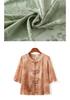 Stylish Seven-Sleeve Shirt for Middle-Aged & Elderly Women - Age-Defying Spring/Summer Fashion