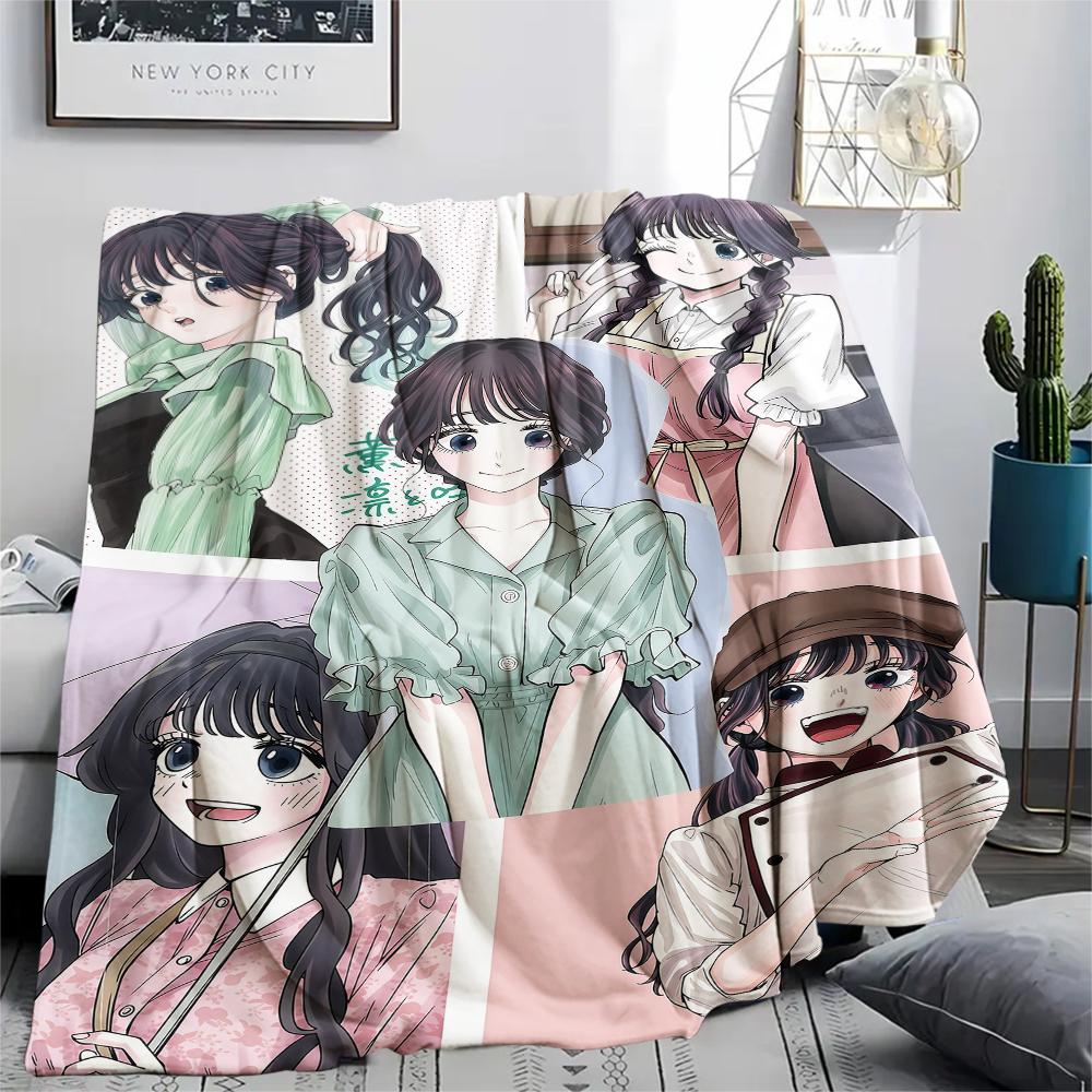 1PC The Fragrant Flower Blooms Print Flannel Blanket, High quality All Seasons, Home Decor, Warmth and Comfort, Perfect for Christmas Gifts