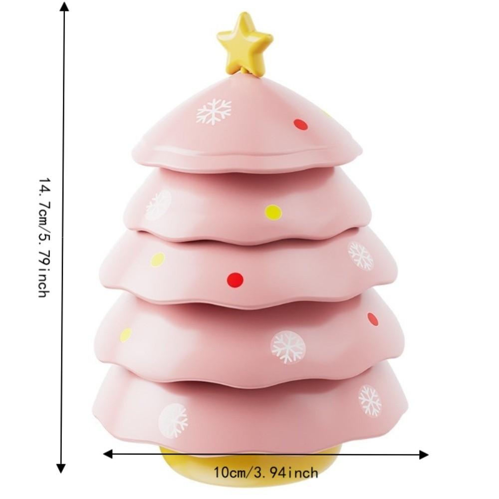 Dustproof Mini Fruits Bowl Plastic Sauce Dish Dessert Plate Christmas Tree Dipping Dish Home