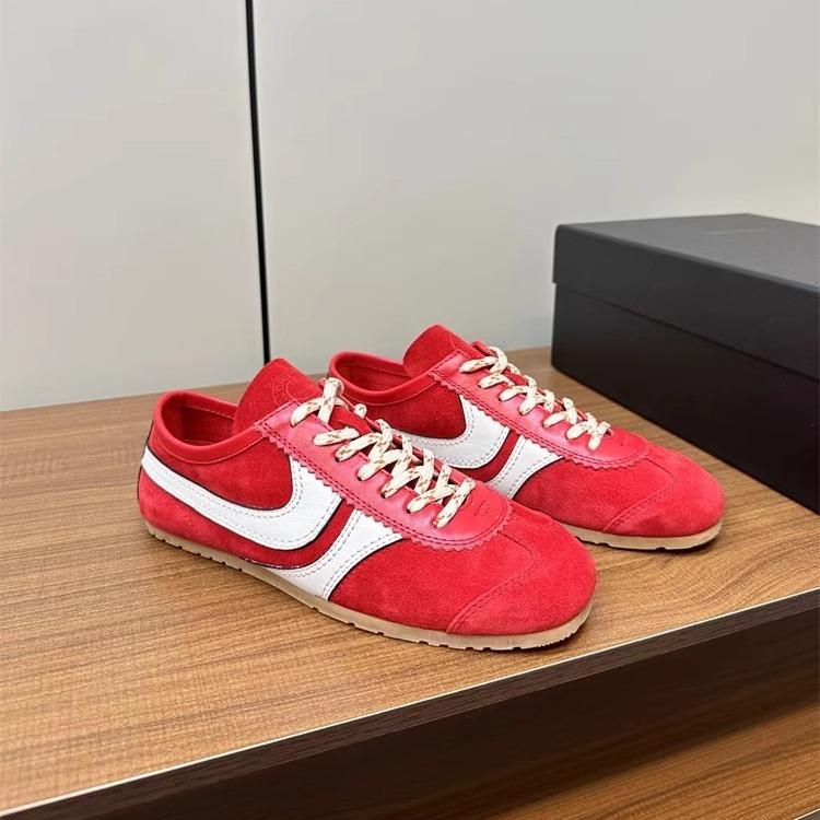 [Ziyan] Sports shoes women's new color matching retro casual and comfortable flat-bottomed lace-up German training shoes in the summer of 2025