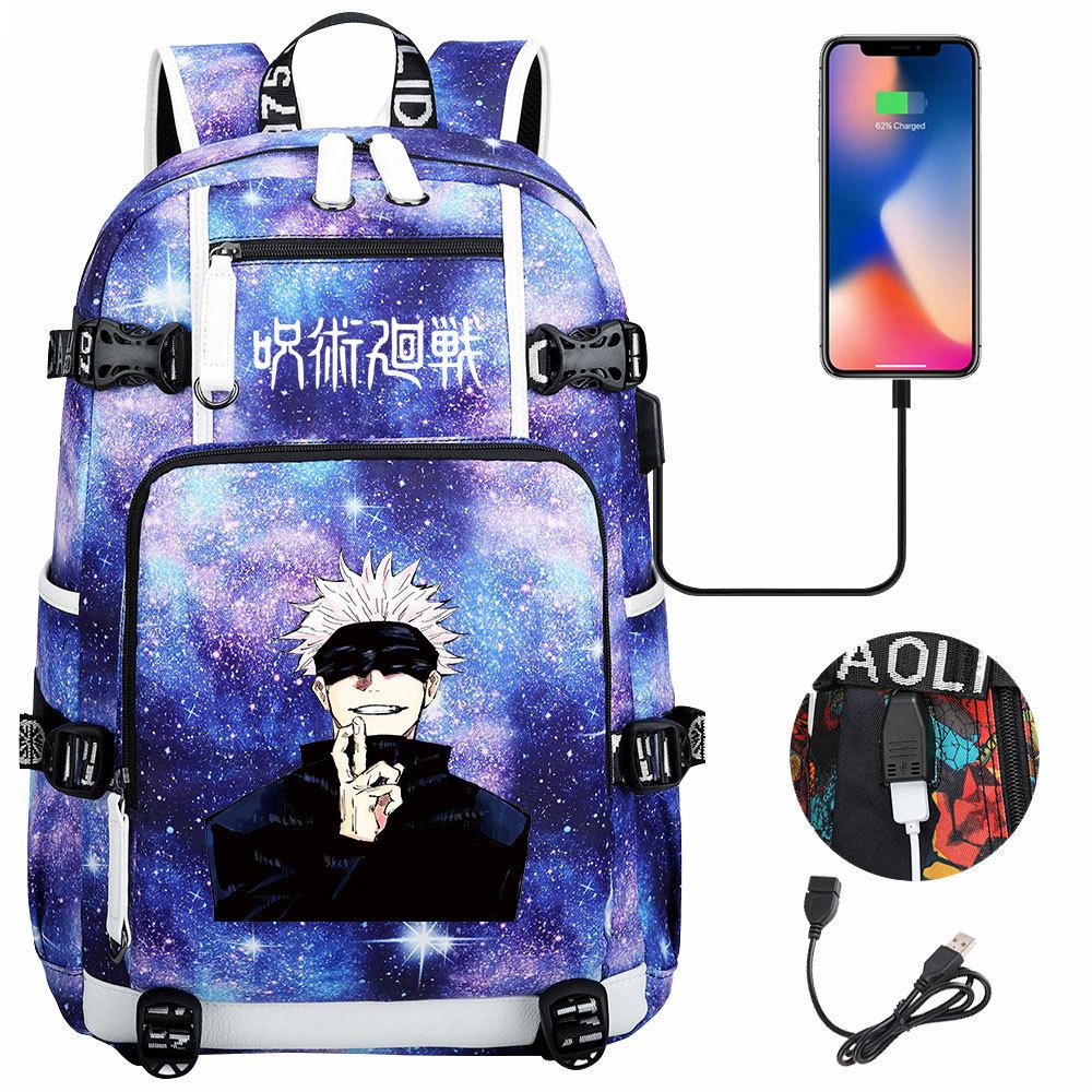 Mochila con Auriculares USB Estampados de Jujutsu Kaisen