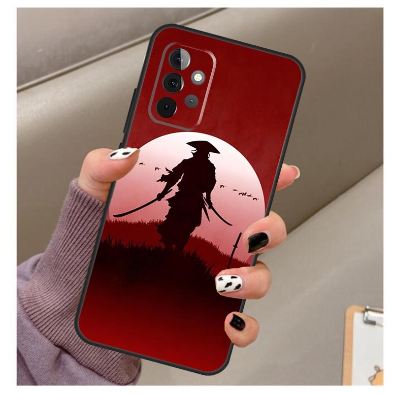 Japan Ninja Samurai Red Sun Case For Samsung Galaxy A33 A13 A53 A34 A54 A14 A15 A16 A26 A36 A56 A12 A32 A52 A06 A35 A55