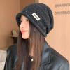 Fashion Letter Decoration Women Casual Knitted Hat For Autumn Winter And
