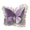 Butterfly Throw Pillow Plush Butterfly Shaped Pillow with Lace Edge Decorative Cute Stuffed Hugging