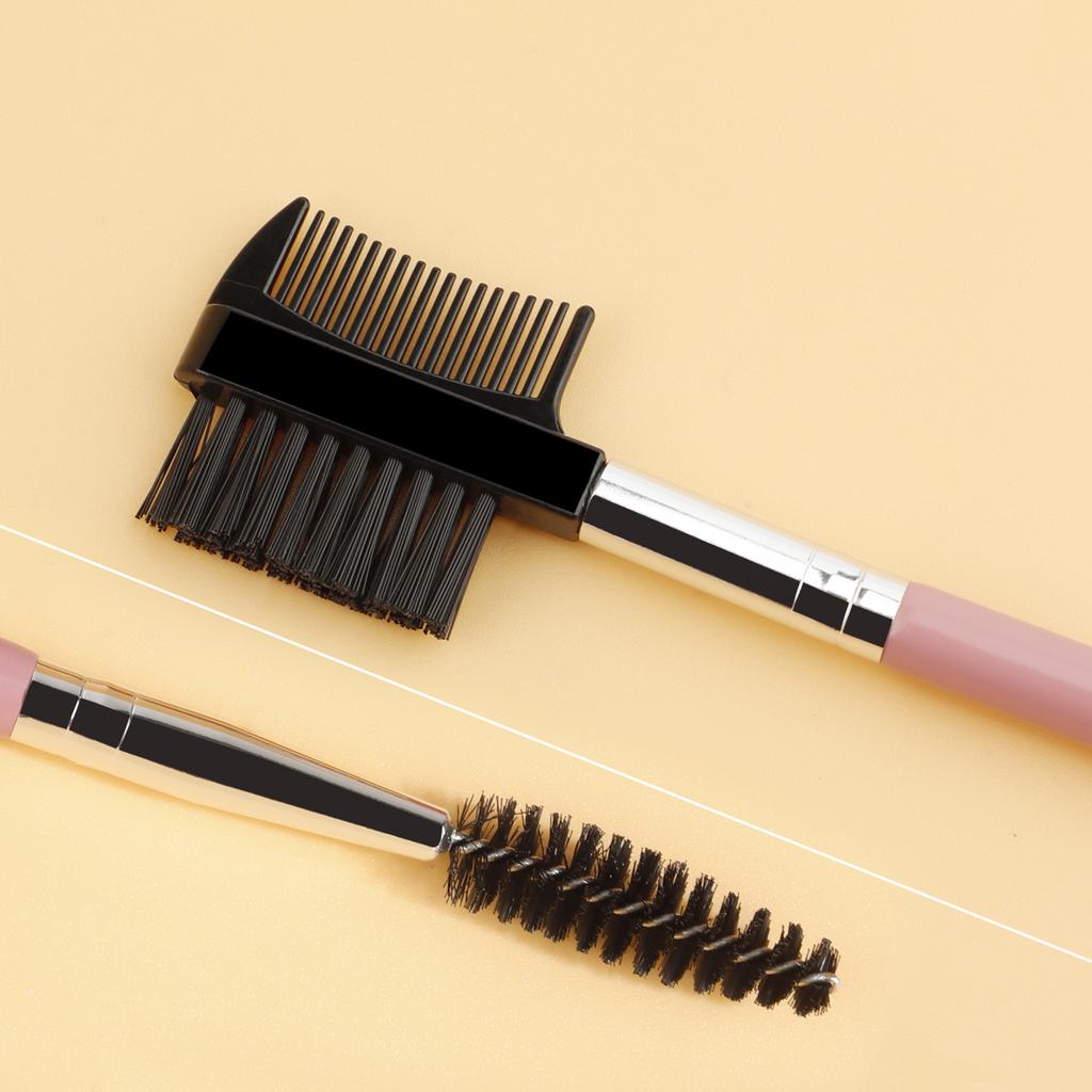 1/2/5PCS 3 Head Eyebrow Eyelash Shaper Double Head Brush Makeup Grooming Tool Cosmetic With 3 Different Spoolie Brushes
