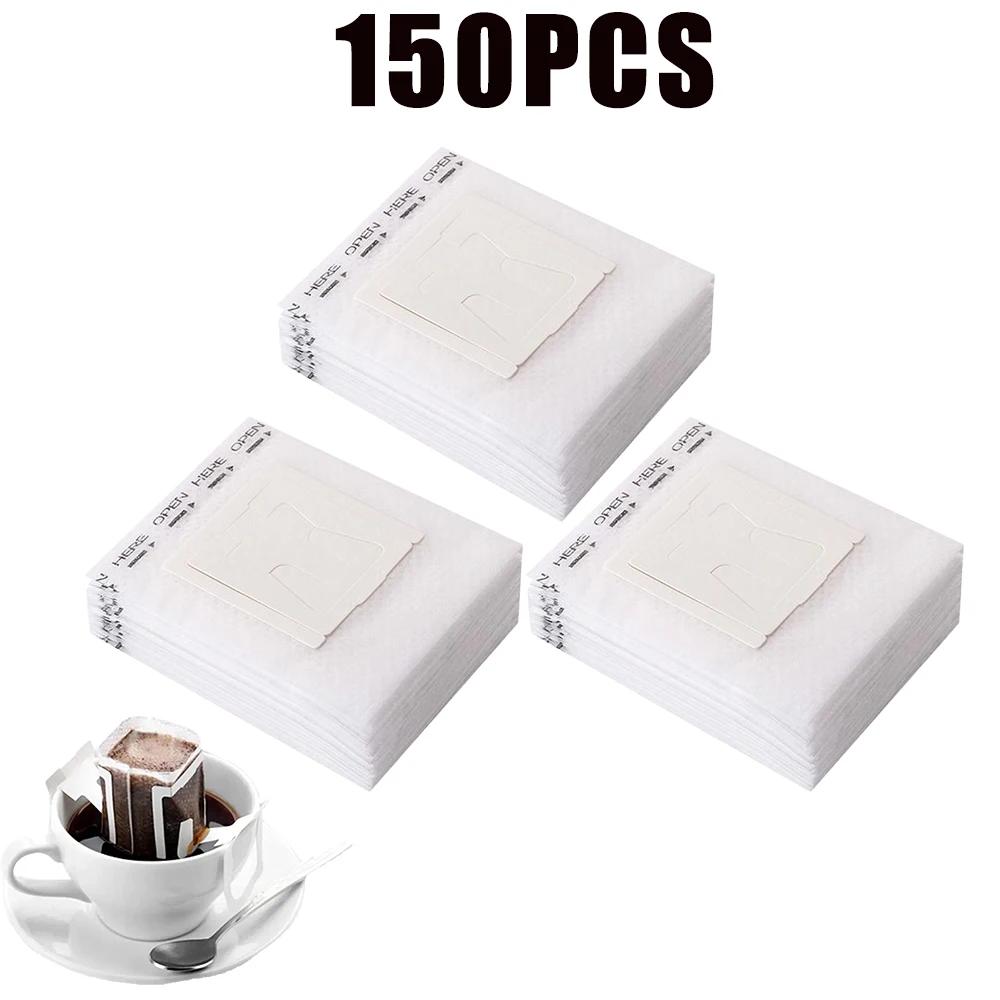 50-500 PCS Fast Flow Coffee Filter Paper Bags Disposable Hanging Ear Handle Espresso Tea Brewing Accessories