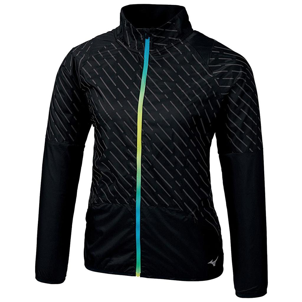 Mizuno Reflective Wind Jacket Size L Size Women's (J2ME0710), Black, (Japan L)