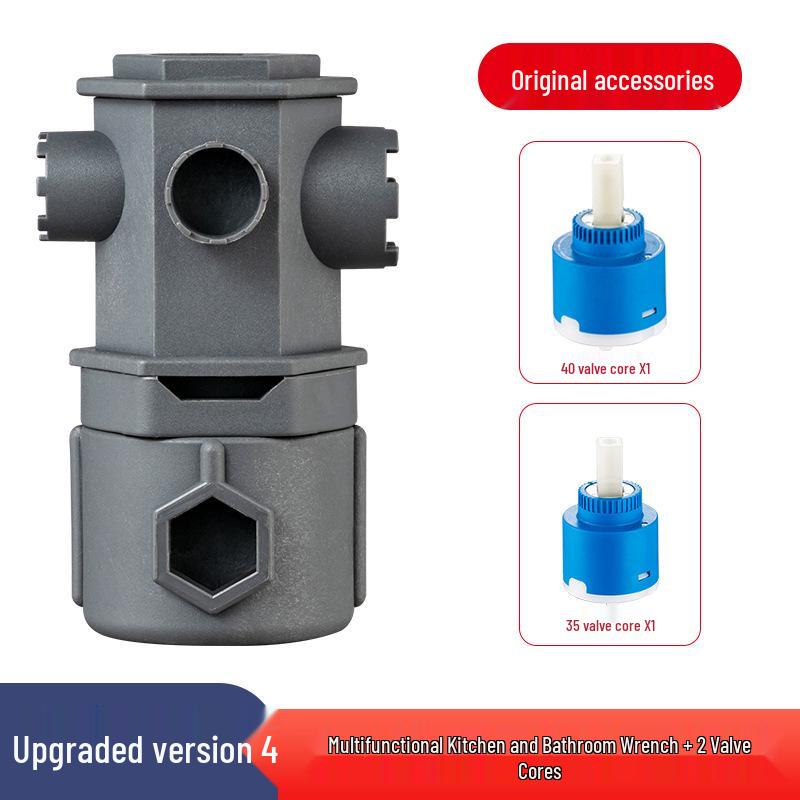 Multi-Function Wrench for Kitchen and Bathroom Faucet and Valve Maintenance