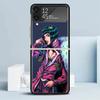 JoJo Adventure Bruno Buccellati Black Cover for Samsung Galaxy Z Flip 7 6 5 4 3 5G Phone Case Flip7 Flip6 Flip5 Flip4 Flip3 Patt