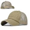 Cappellino da Baseball Coda di Cavallo Donna Uomo Cotone Motivo Patchwork Rete Cappello da Baseball Sportivo Cappellini Snapback Moda Cappello da Sole