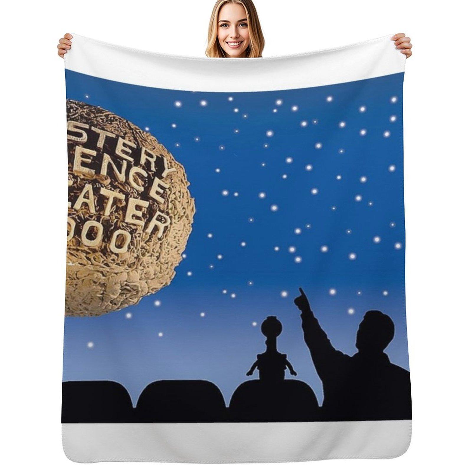 MST3K - Mystery Science Theater 3000 logo Throw Blanket Cozy Throw Blanket for Bed Sofa Chair Size: 75*100cm, Weight: 230 GSM