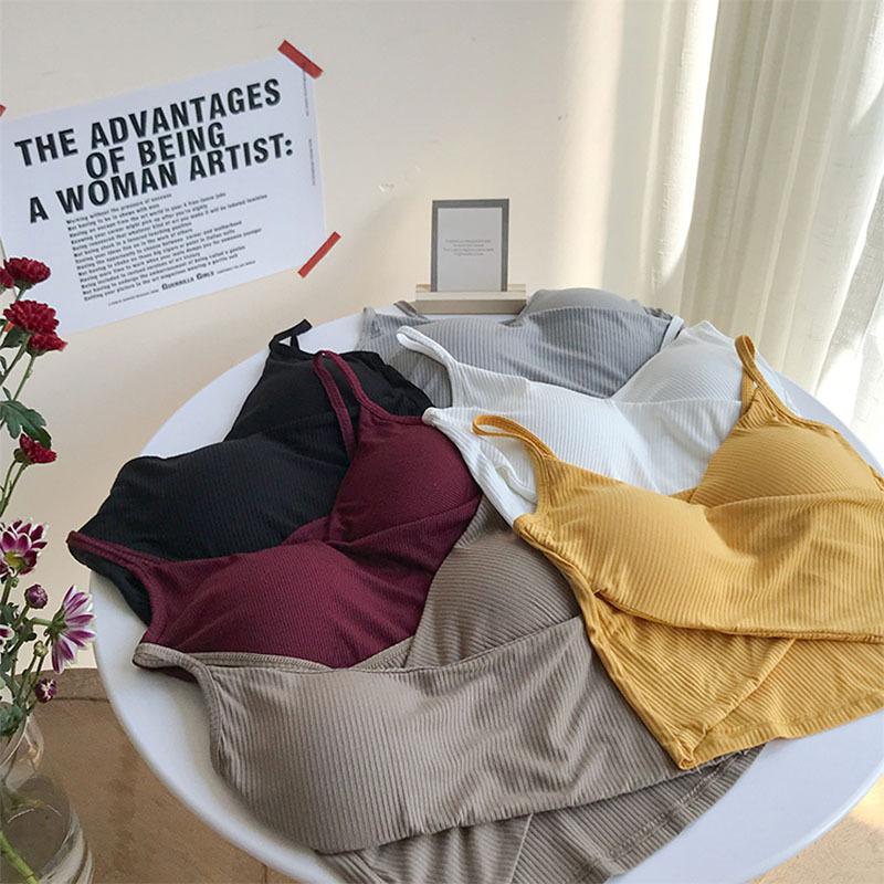 Tank Top Knit Halter Crop Tops Women Summer Camis Backless Cross Design Camisole Fashion Tube Female Sleeveless Cropped Vest
