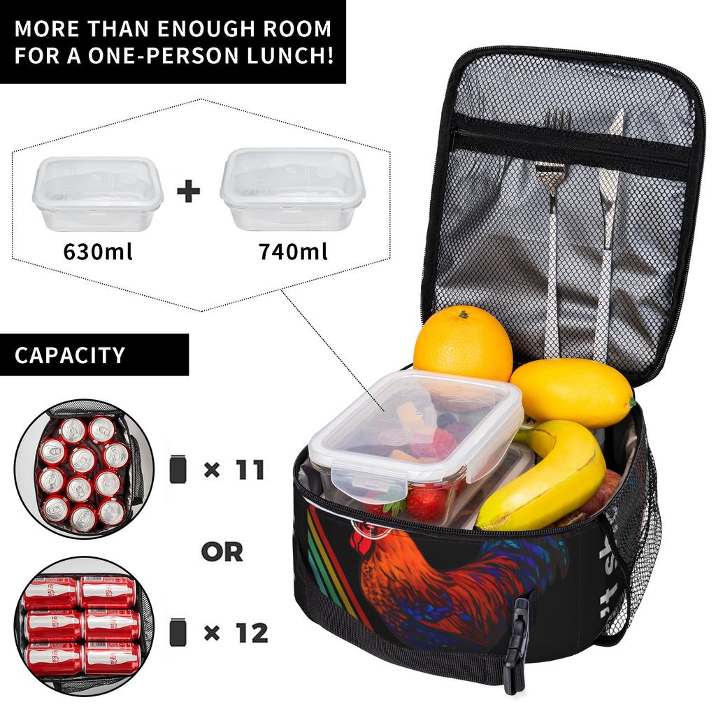 Don't Shoot Arc Raiders Scrappy  Insulated Lunch Bag Thermal Bag Reusable,Meal Container  Large Tote Lunch Box Food Storage Bag
