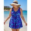 Traje de baño Tankini para mujer talla S Plus Estampado Floral Separado Falda de baño Skirtini