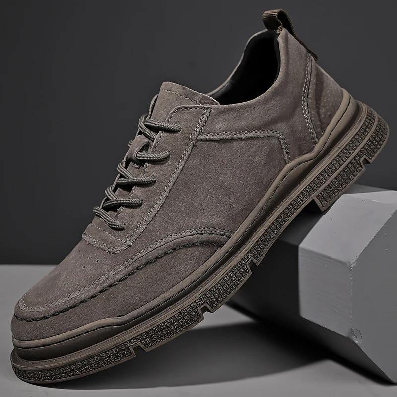 Mode Kuhveloursleder Schuhe Herrenmode Lässige Sneaker Schuh Leder Slipper Herrenschuhe Mokassins Oxfords Herrenschuh Schuhwerk