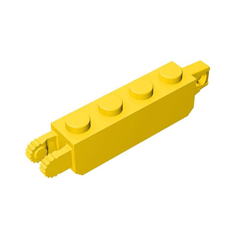 50g Small Particle Technic 1x4 Building Blocks with Dual Hinges 50g (approx. 25 pieces) жёлтый