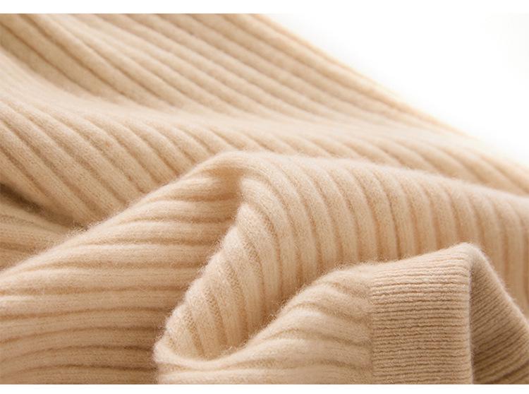 Women's Autumn & Winter Cashmere Knit Base Layer Pants - Soft, Comfortable, Warm, Solid Color, Striped Versatile Fashion.