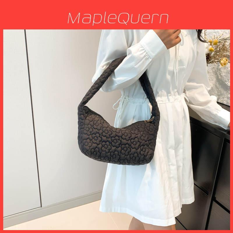 Affascinante Borsa a Shopper Floreale Arricciata da Donna Estate 2024 Dolce Versatile Borsa a Spalla