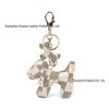 Creative Multi-Color Puppy Keychain: Cute PU Leather Dog Bag Pendant