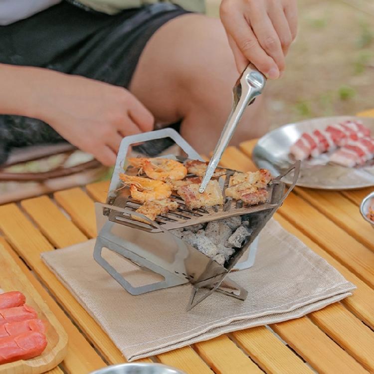 Detachable Barbecue Grill Portable Card Type Barbecue Stove Stainless Steels Burning Stove Small Camping Picnics Grill
