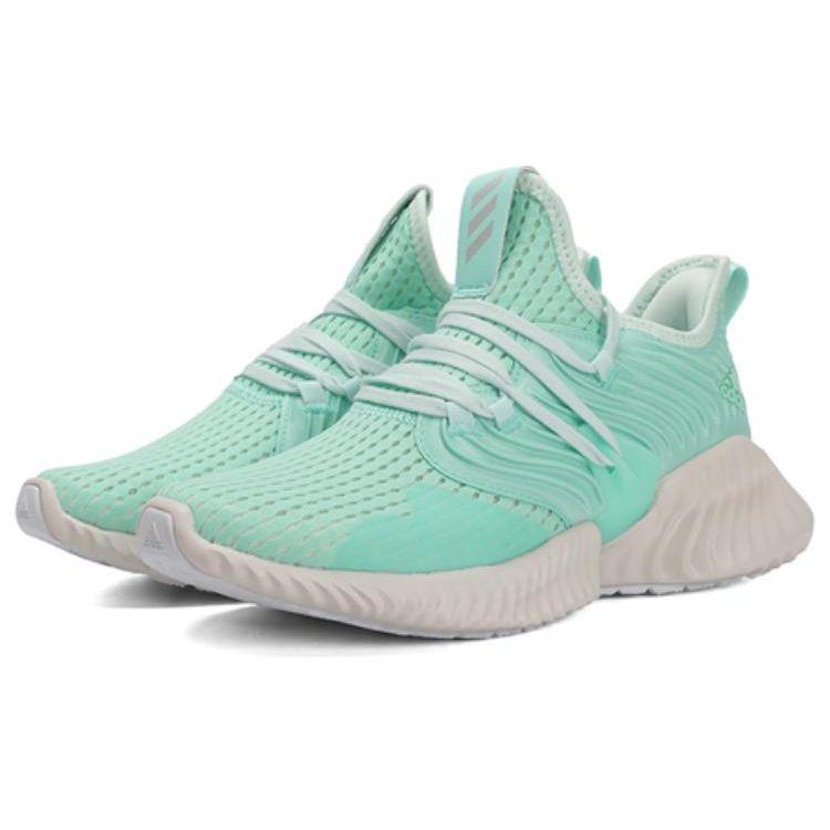 Adidas Alphabounce Instinct Sports Trend Shock Absorption Low Top Running Shoes Women Sneaker Green F36767