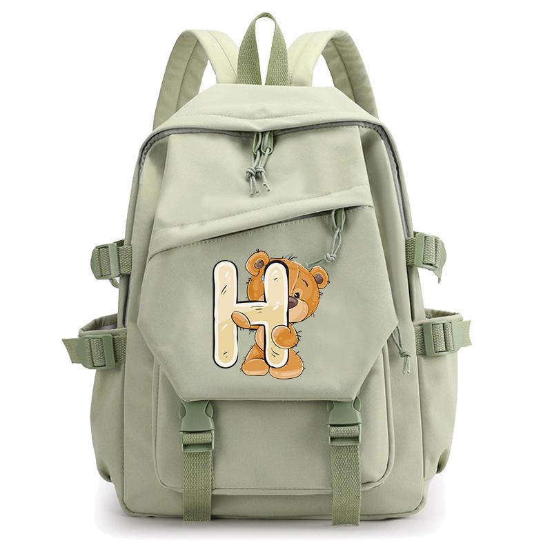Batoh s 26 anglickými písmeny Studentský Dívčí Školní Batoh Bookbag Cosplay Plátěná Dětská Cestovní taška Kid Batoh Back To School