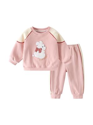 Baby & Toddler Girls' Sweatshirt Two-Piece Set: Autumn/Spring Style for Ages 0-6