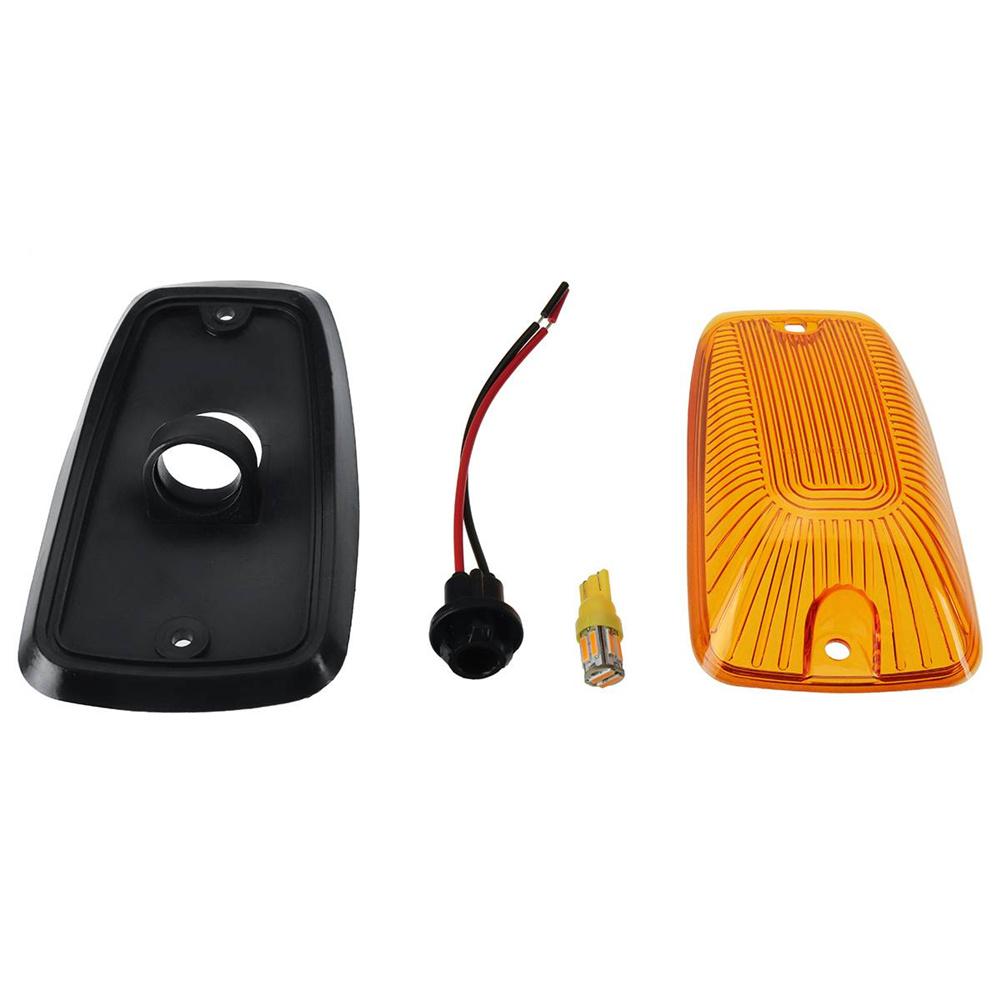 5x Cab Roof Top Marker Light W/ 10SMD Amber Bulb & Base For Chevy GMC 1988-2002