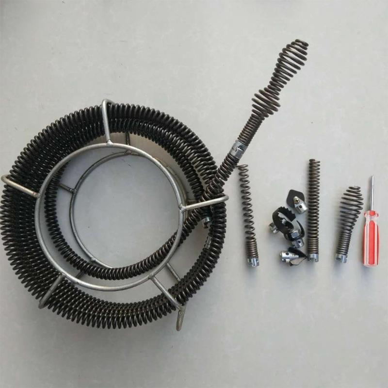 16mm Drain Unblocking Machine Parts Drain Cleaner Combination Cutter Heads Set Pipe Unblocking Tool for Kitchen Bathroom